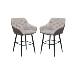 HSM Collection -barstoel liverpool s/2-56x61x97--stof/metaal