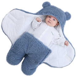 Unique Living | baby slaapzak teddy 70x80cm blue