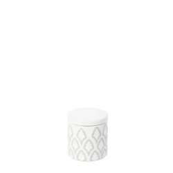 Sia Deco Decoratieve witte keramische pot h11