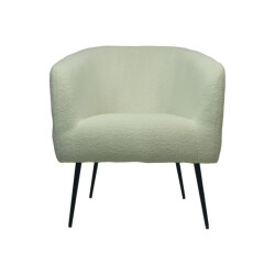 HSM Collection -fauteuil bouclé-77x68x83--stof/metaal