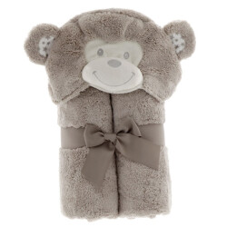 Unique Living | badjas plush baby animal 100x75cm monkey