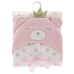 Unique Living bath robe baby bear 100x75cm pink