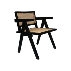 HSM Collection -fauteuil accent-58x60x79--mahonie/rotan