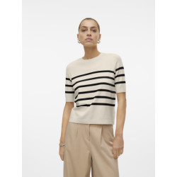 Vero Moda Vmsaba plain ss o-neck pullover ga