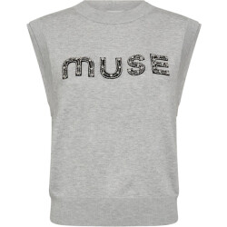 Copenhagen Muse Cmveran-waistcoat light grey mel