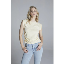 Homage to Denim H-cs25m106 sleeveless top with gathering