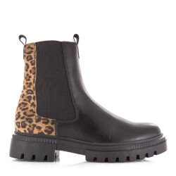 Bullboxer chelsea boot met panterprint chelsea boots dames