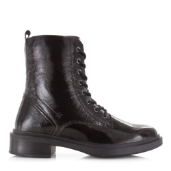 Poelman lakleren boot met rits veterboots dames