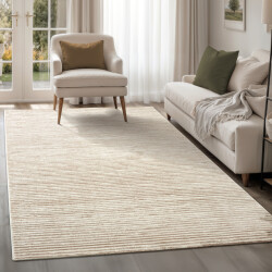 Muratap Oslo abstract vloerkleed laagpolig modern design creme 80x300 cm