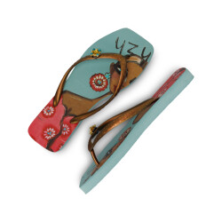 Uzurii Beach printed claudia blauw