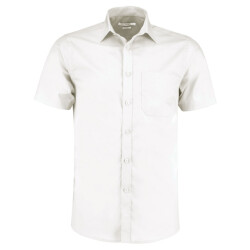Kustom Kit Dames poplin klassiek overhemd met korte mouwen