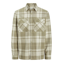 Jack & Jones Jprccraymond spring check overshirt ecru dessin