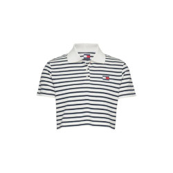 Tommy Hilfiger Gestreepte polo crop top