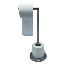 4goodz Verchroomde toiletrolhouder met reserverolhouder 15x24x53 cm -