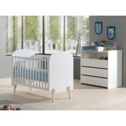 Lucevi kiddy babybed 60x120 cm + commode 3 laden -