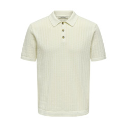 Only & Sons onsmoon reg 12 ss polo knit 22032760 egret