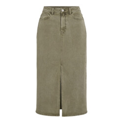 Vila vijaf rw denim midi skirt/r 14104698 capulet olive