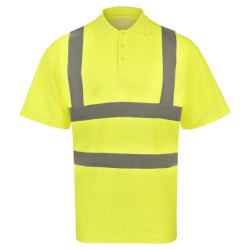 Korntex Heren cambridge polycotton hi-vis poloshirt