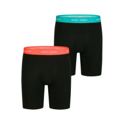 Happy Shorts Heren boxershorts met lange pijpen boxer briefs 2-pack