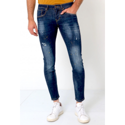 True Rise Basic broek jeans met verfvlekken