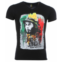 Local Fanatic T-shirt bob marley concrete jungle print