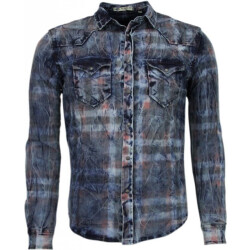 Enos Denim slim fit lange mouwen