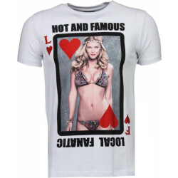Local Fanatic Hot & famous poker bar refaeli rhinestone t-shirt