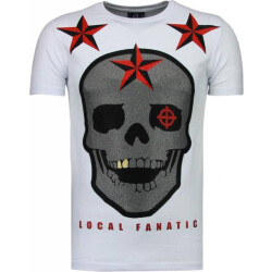 Local Fanatic Rough player skull rhinestone t-shirt