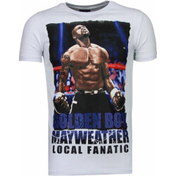 Local Fanatic Golden boy mayweather rhinestone t-shirt
