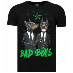 Local Fanatic Bad boys pinscher rhinestone t-shirt