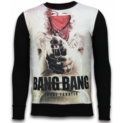 Local Fanatic Monroe bang bang digital rhinestone sweater