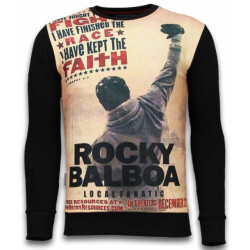Local Fanatic Rocky balboa faith digital rhinestone sweater