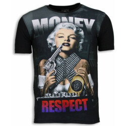 Local Fanatic Marilyn money digital rhinestone t-shirt