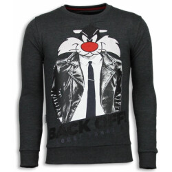 Local Fanatic Pussy cat rhinestone sweater