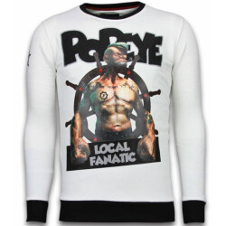 Local Fanatic Popeye rhinestone sweater