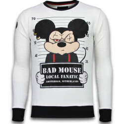 Local Fanatic Bad mouse rhinestone sweater