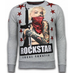 Local Fanatic Marilyn rockstar rhinestone sweater