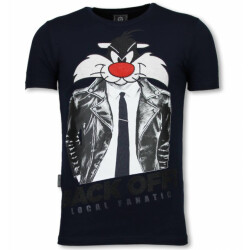 Local Fanatic Pussy cat rhinestone t-shirt