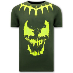 Local Fanatic T-shirts met print venom face neon