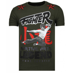 Local Fanatic Fighter bruce lee t-shirt rhinestones