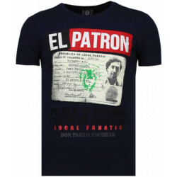 Local Fanatic El patron narcos billionaire rhinestone t-shirt