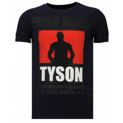 Local Fanatic Iron mike tyson rhinestone t-shirt