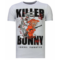 Local Fanatic Killer bunny rhinestone t-shirt