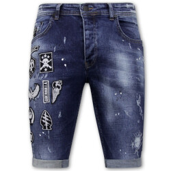 Local Fanatic Korte broek slim fit met patches 1018