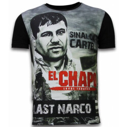 Local Fanatic El chapo last narco digital rhinestone t-shirt
