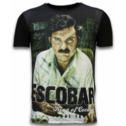 Local Fanatic Escobar king of cocaine digital rhinestone t-shirt