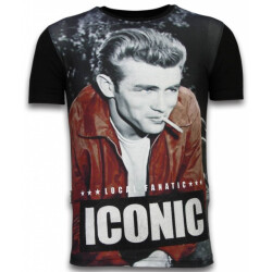 Local Fanatic James dean iconic digital rhinestone t-shirt