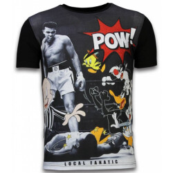 Local Fanatic Ali vs. cartoons digital rhinestone t-shirt