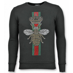 Tony Backer Rhinestone trui master royal color bee sweater