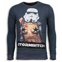 Local Fanatic Stormbitch rhinestone sweater